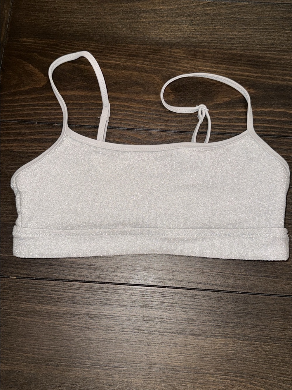 Sparkle Grey swim top size small